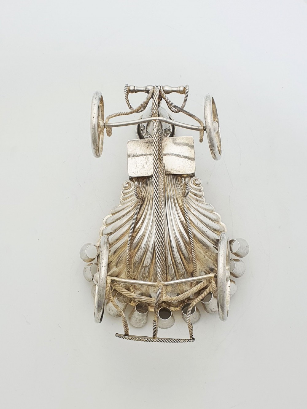 Unusual Antique Victorian Cigar Trolley With Gilt Shell Ashtray – circa 1860 View IX