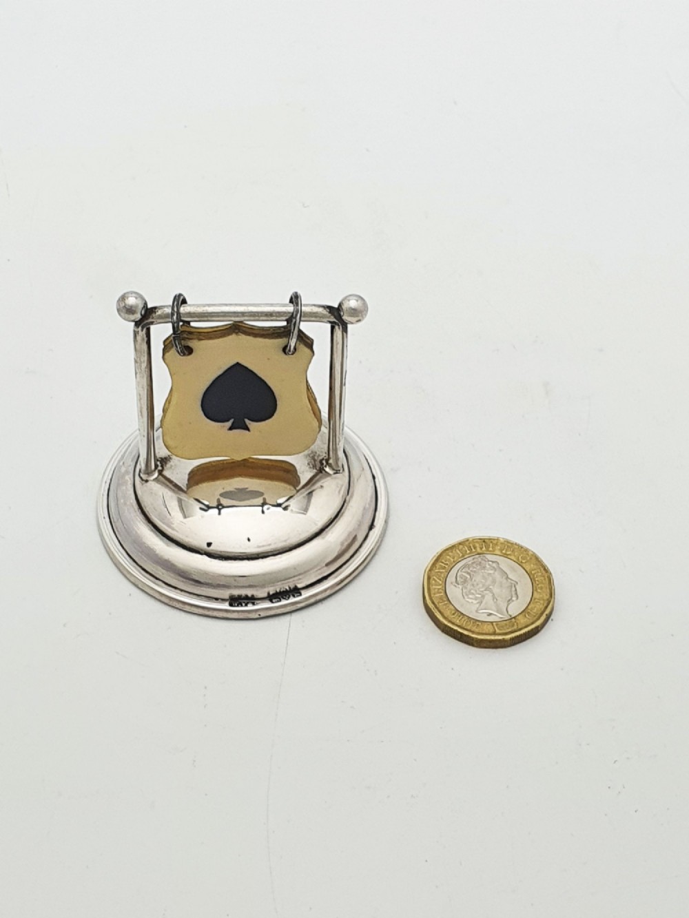 Nice Antique Sterling Silver Trump Marker – Chester, 1921 View VIII
