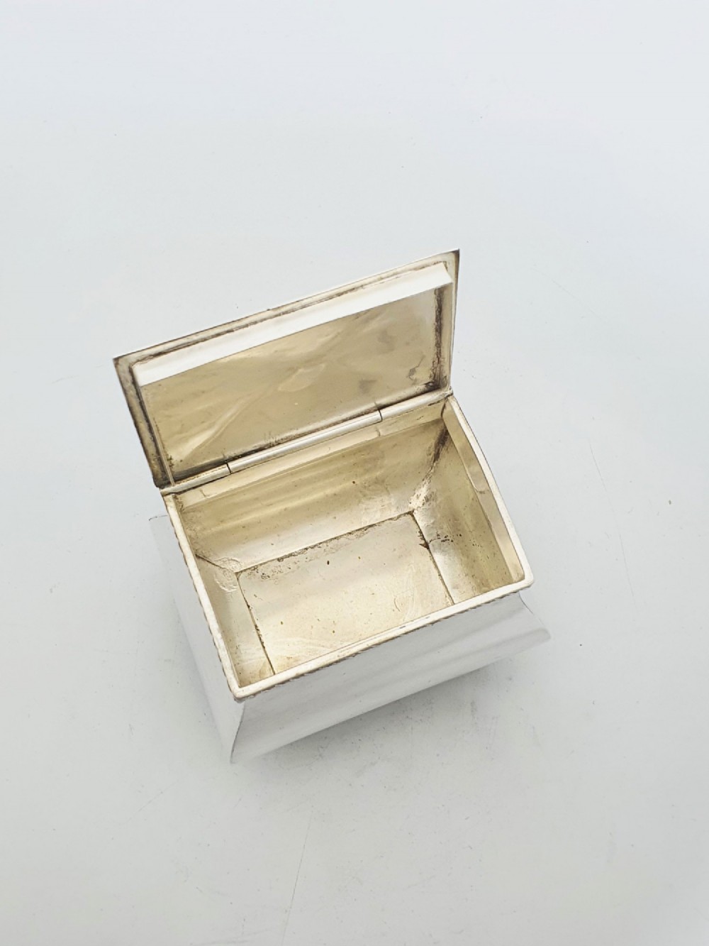 Lovely Antique Edwardian Silver Plated Tea Caddy and Spoon – circa 1905 View IV