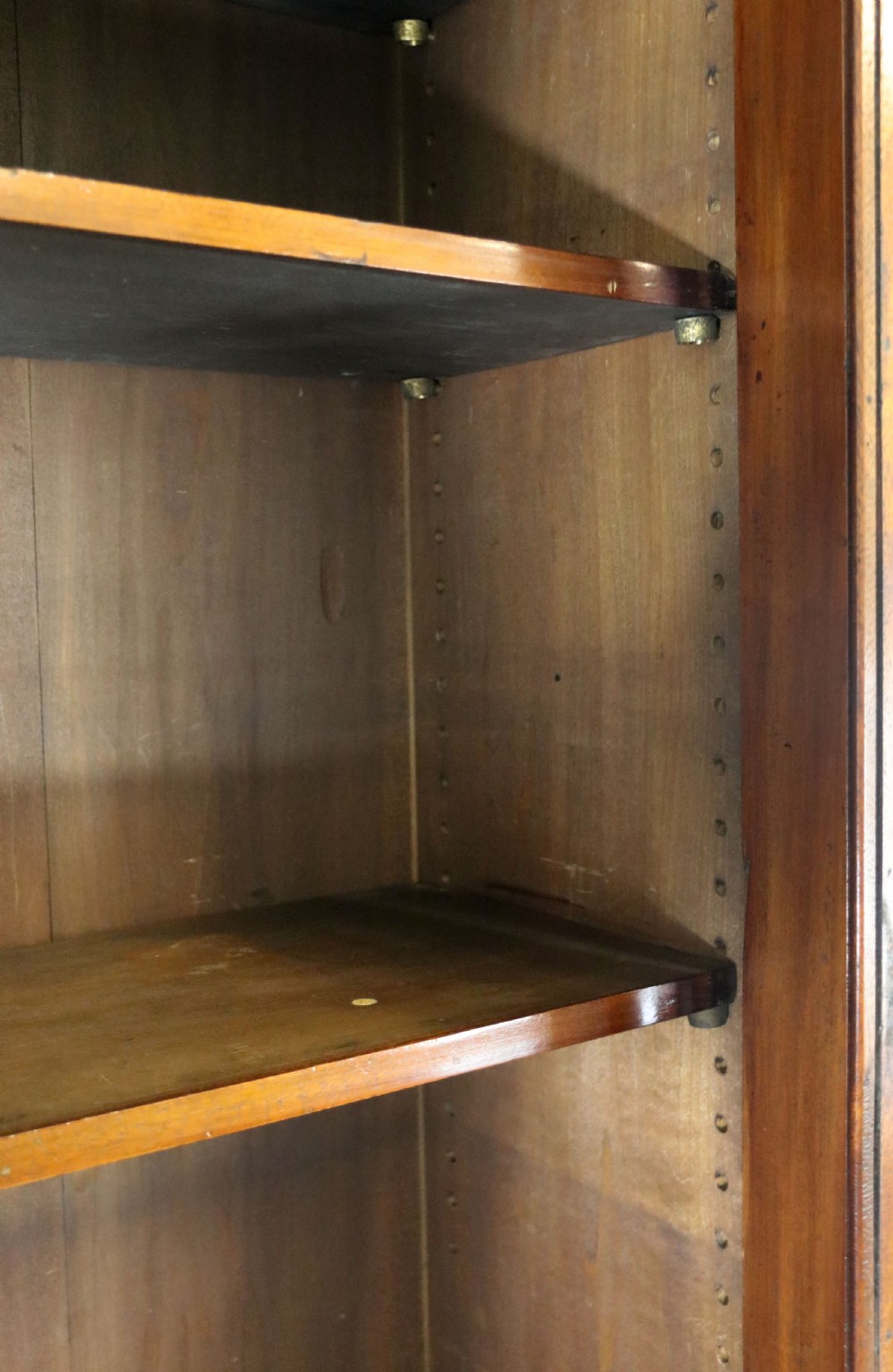 Late Victorian American walnut secretaire bookcase cabinet. View XXIII