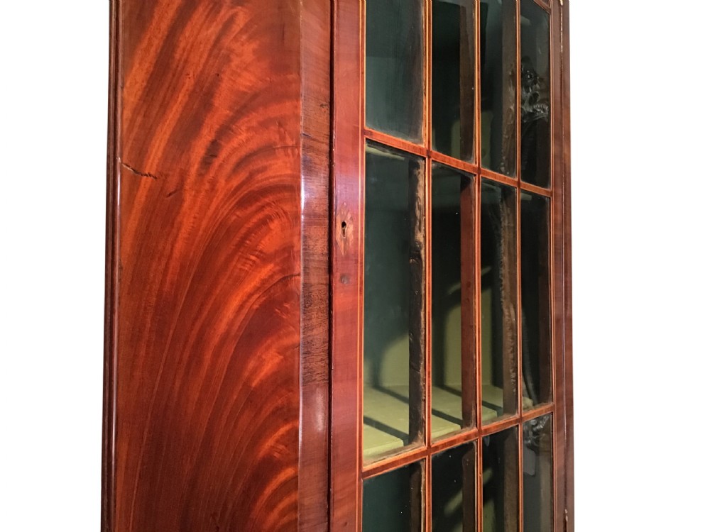 Georgian mahogany corner cabinet View II