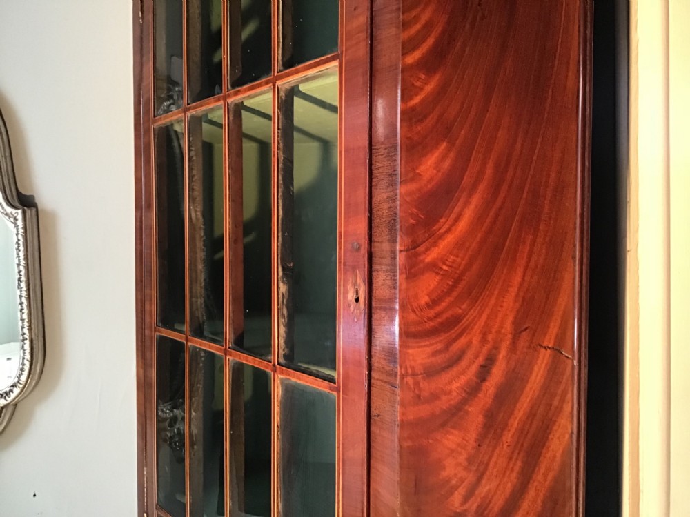 Georgian mahogany corner cabinet View V