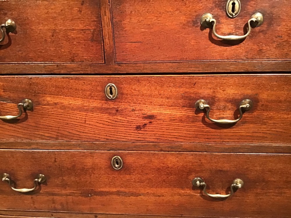 Georgian oak chest of drawers  View II