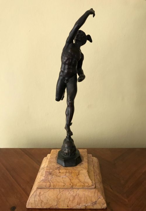 bronze figure of mercury - CATEGORY: ANTIQUE METAL - DATED 19TH CENTURY
