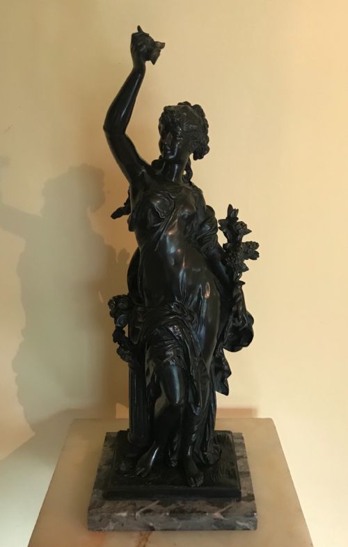 bronze statue by hmoreau - CATEGORY: ANTIQUE SCULPTURES - DATED 19TH CENTURY
