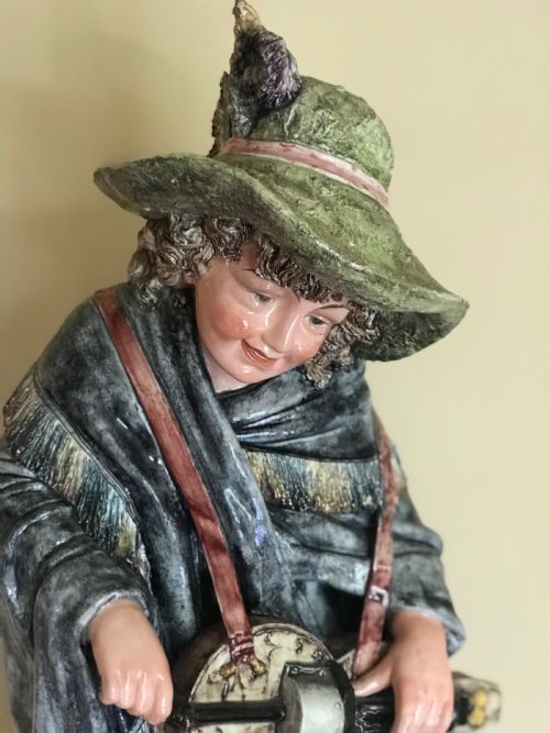 MAJOLICA FIGURE OF A GIRL - ADDITIONAL PHOTO 1