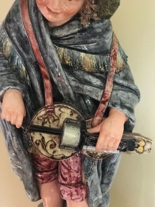 MAJOLICA FIGURE OF A GIRL - ADDITIONAL PHOTO 2
