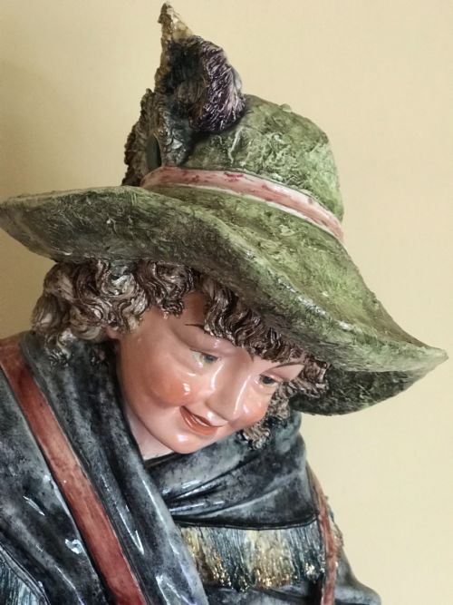 MAJOLICA FIGURE OF A GIRL - ADDITIONAL PHOTO 6