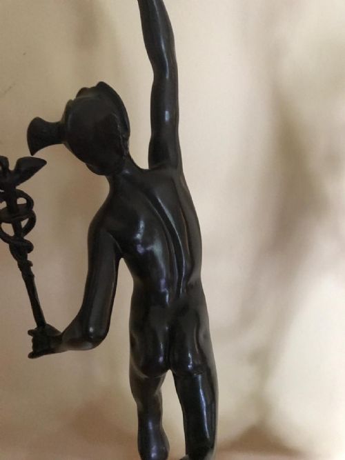 A PAIR OF FRENCH BRONZE STATUES OF MERCURY AND FORTUNA - ADDITIONAL PHOTO 7