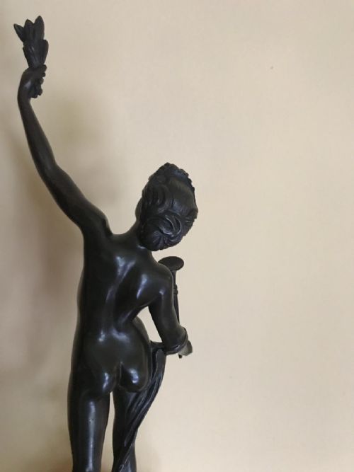 A PAIR OF FRENCH BRONZE STATUES OF MERCURY AND FORTUNA - ADDITIONAL PHOTO 8