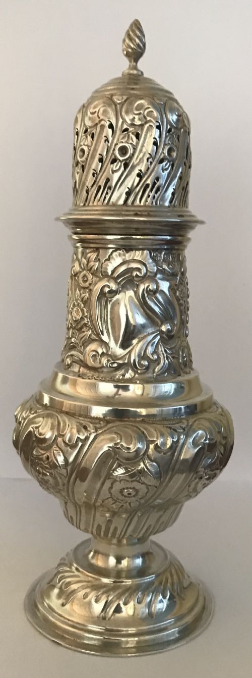 silver sugar shaker - CATEGORY: ANTIQUE SILVER - DATED EDWARDIAN
