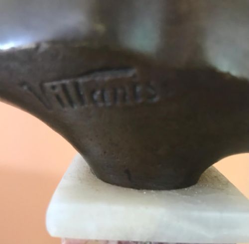 BRONZE BUST BY EVILLANIS - ADDITIONAL PHOTO 1