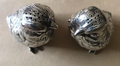 CAST SILVER SALT AND PEPPER CELLARS BY BERTHOLD MULLER - ADDITIONAL PHOTO 4