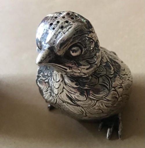 CAST SILVER SALT AND PEPPER CELLARS BY BERTHOLD MULLER - ADDITIONAL PHOTO 7