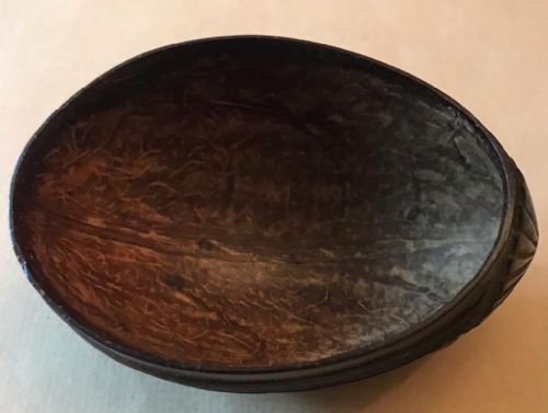 CARVED COCONUT SHELL DRINKING VESSEL - ADDITIONAL PHOTO 1