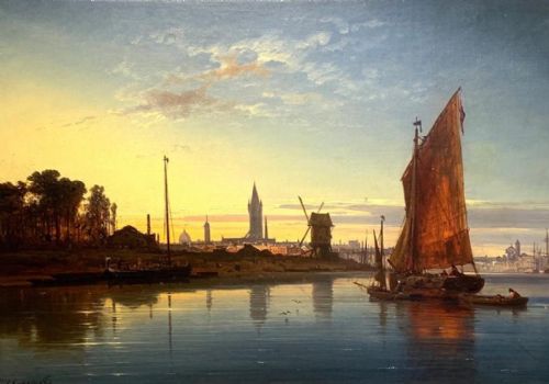 OIL PAINTING BY CHARLES EUPHRASIE KUWASSEG FRENCH - ADDITIONAL PHOTO 1