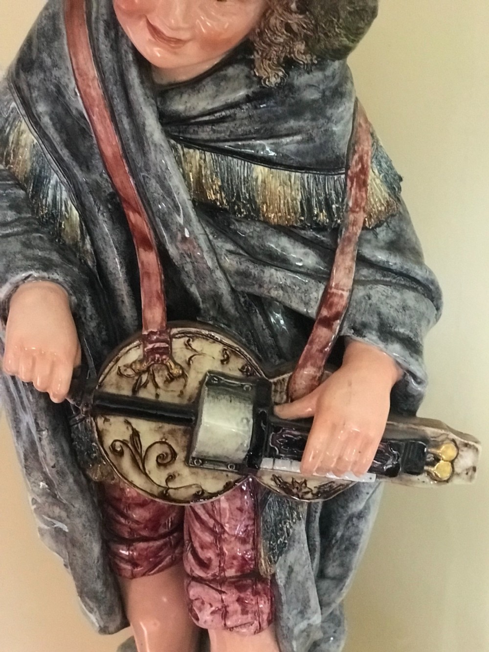 Majolica figure of a girl  View III