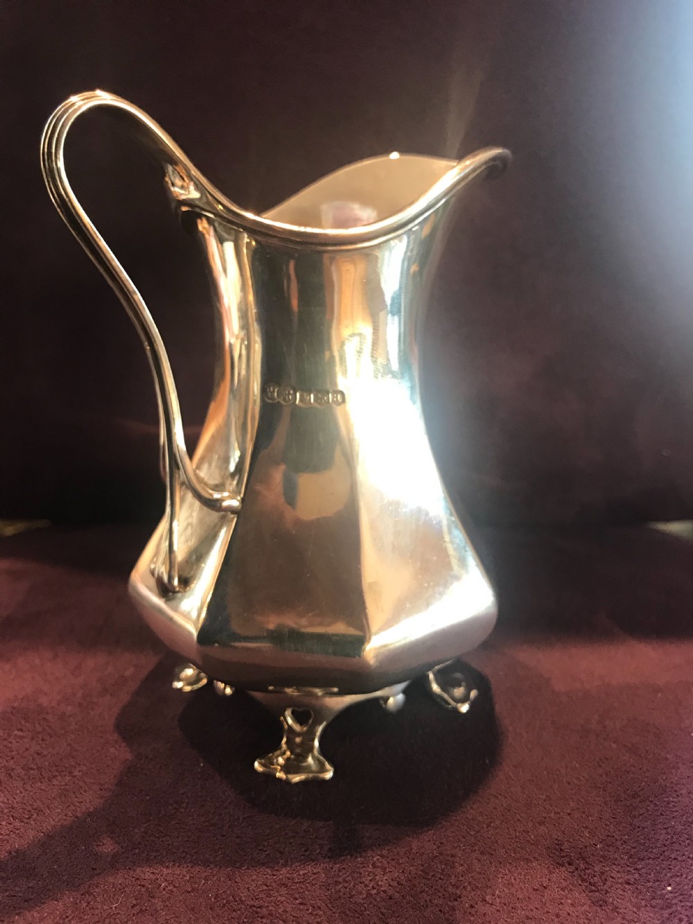 Arts and crafts silver cream jug