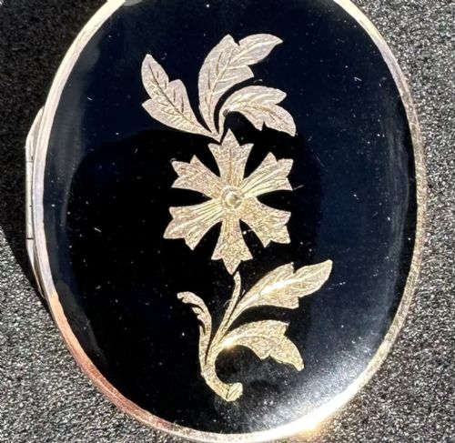 ANTIQUE LOCKET IN 18 CARAT GOLD AND ENAMEL - ADDITIONAL PHOTO 1