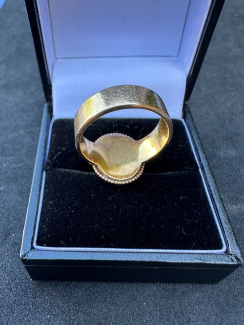 ANTIQUE RING IN 18 CARAT GOLD WITH GARNET BIRMINGHAM 1873 - ADDITIONAL PHOTO 2