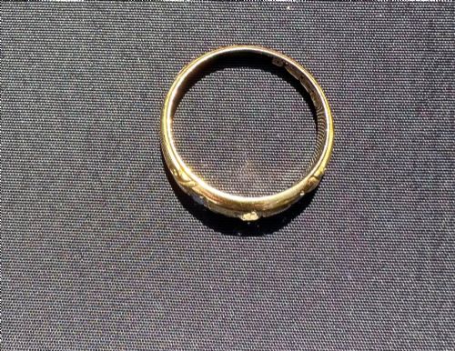 ANTIQUE RUBY AND DIAMOND GIPSY RING IN 9CT GOLD - ADDITIONAL PHOTO 4