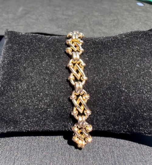 ANTIQUE EDWARDIAN BRACELET IN 15 CARAT GOLD - ADDITIONAL PHOTO 1
