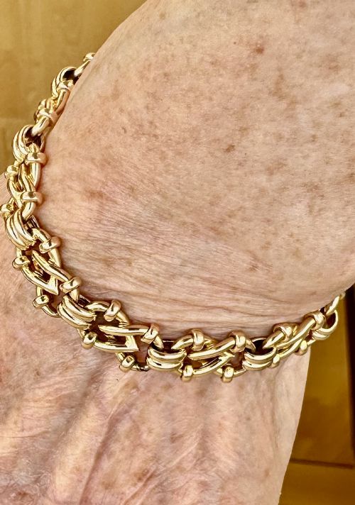 ANTIQUE EDWARDIAN BRACELET IN 15 CARAT GOLD - ADDITIONAL PHOTO 2