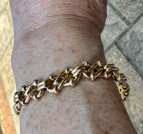 ANTIQUE EDWARDIAN BRACELET IN 15 CARAT GOLD - ADDITIONAL PHOTO 3