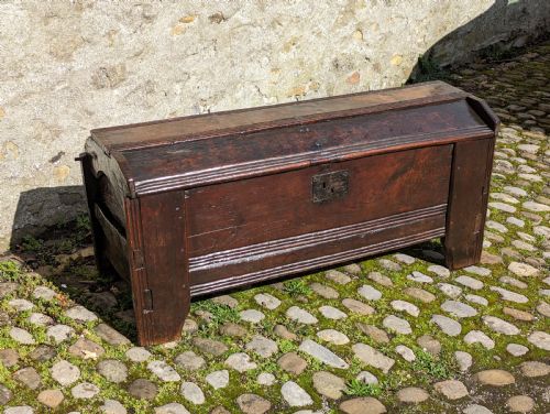 A 16th Century Boarded Oak Clamp-front Meal Chest or Ark, Welsh Borders, Circa 1550