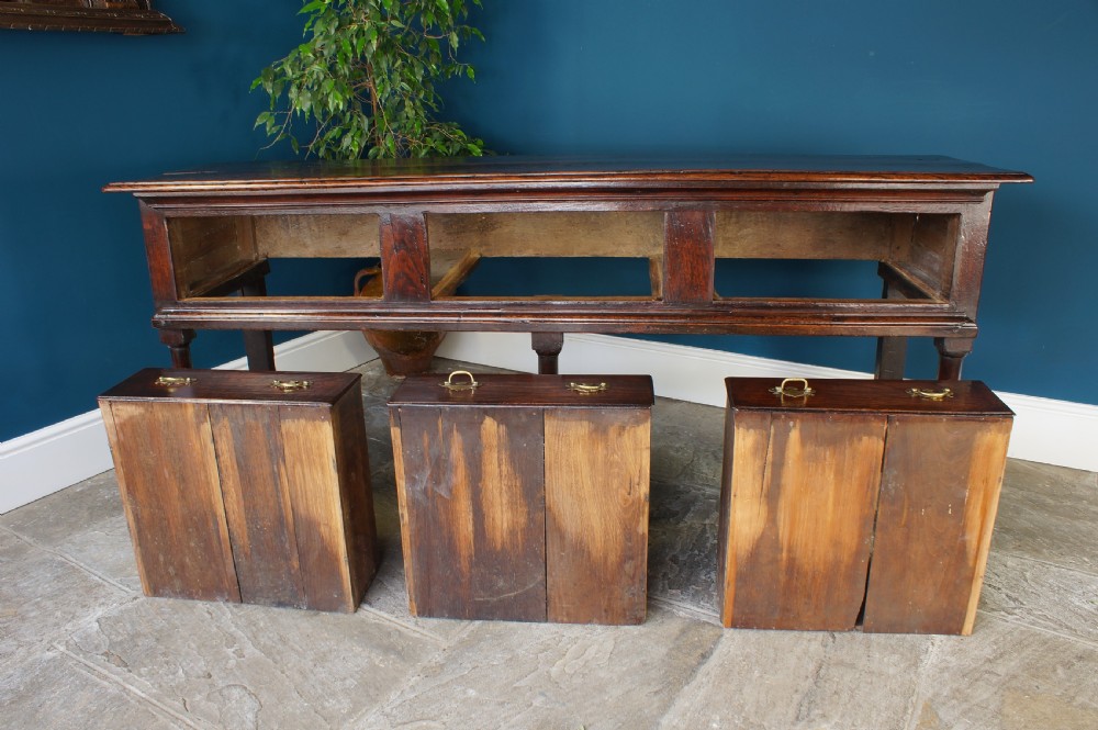 A good early 18th Century  Oak Dresser Base. View IX