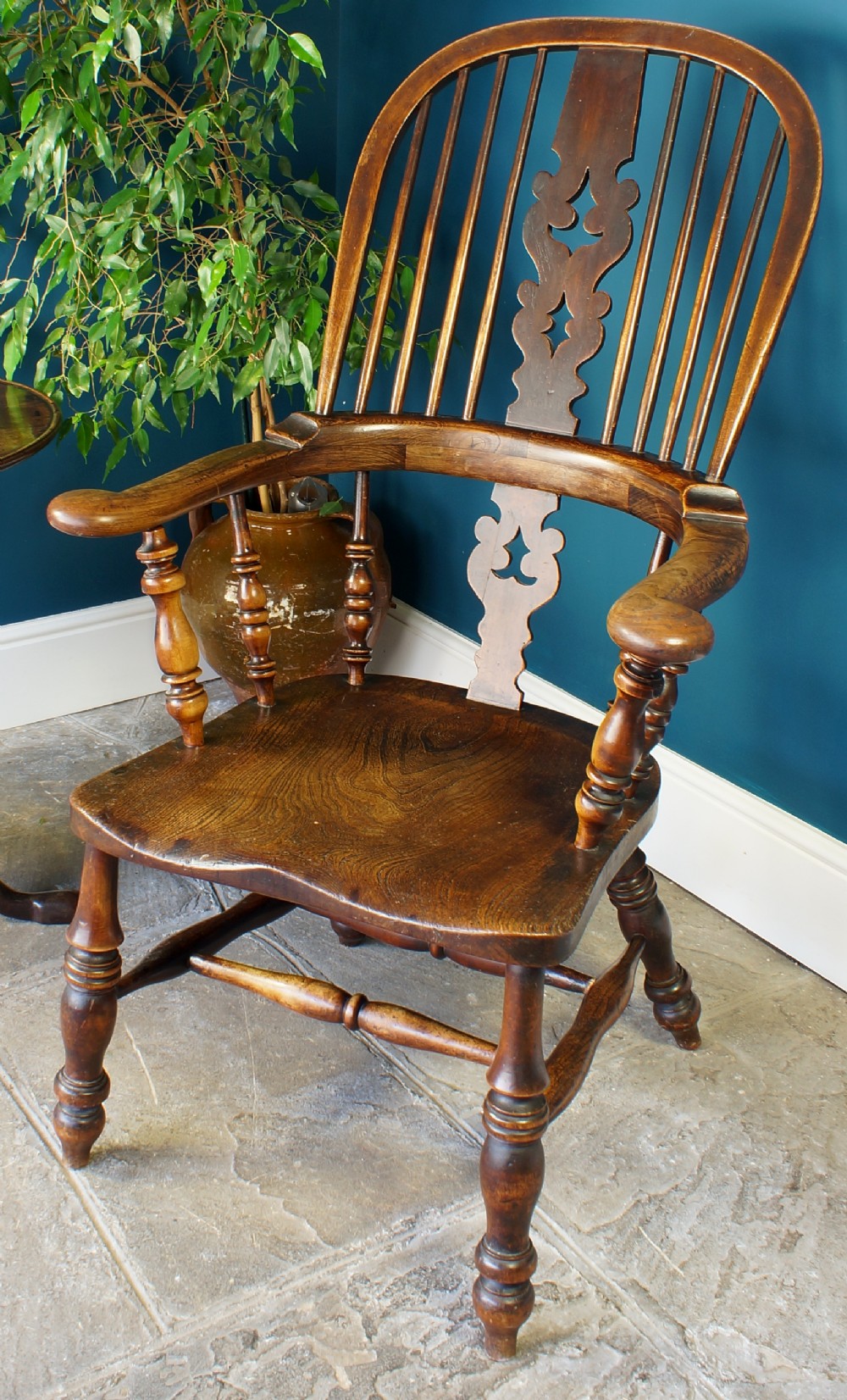 19th Century Broad Arm Windsor Chair.