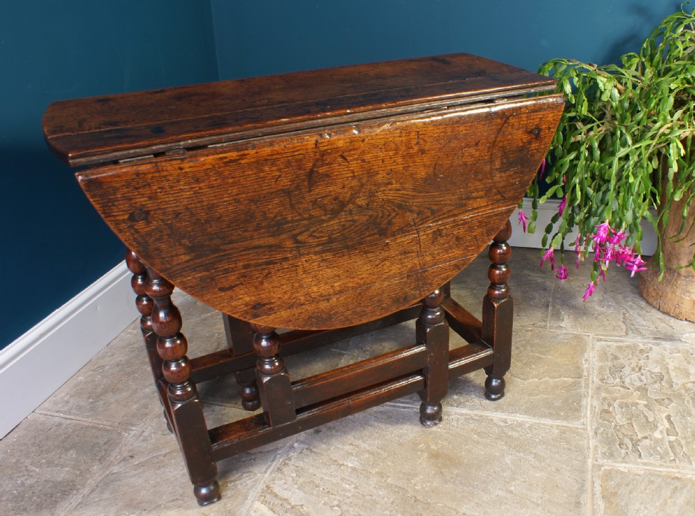 Small 17th Century oak Gateleg Table. View II