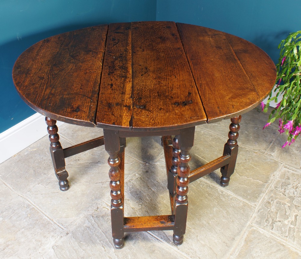 Small 17th Century oak Gateleg Table. View IV