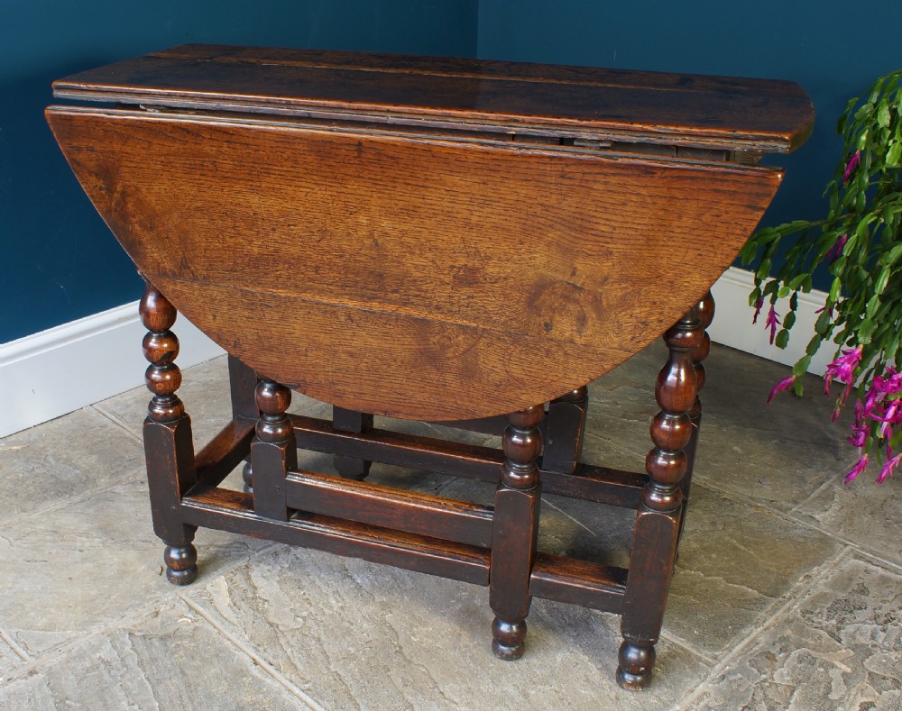 Small 17th Century oak Gateleg Table. View IX