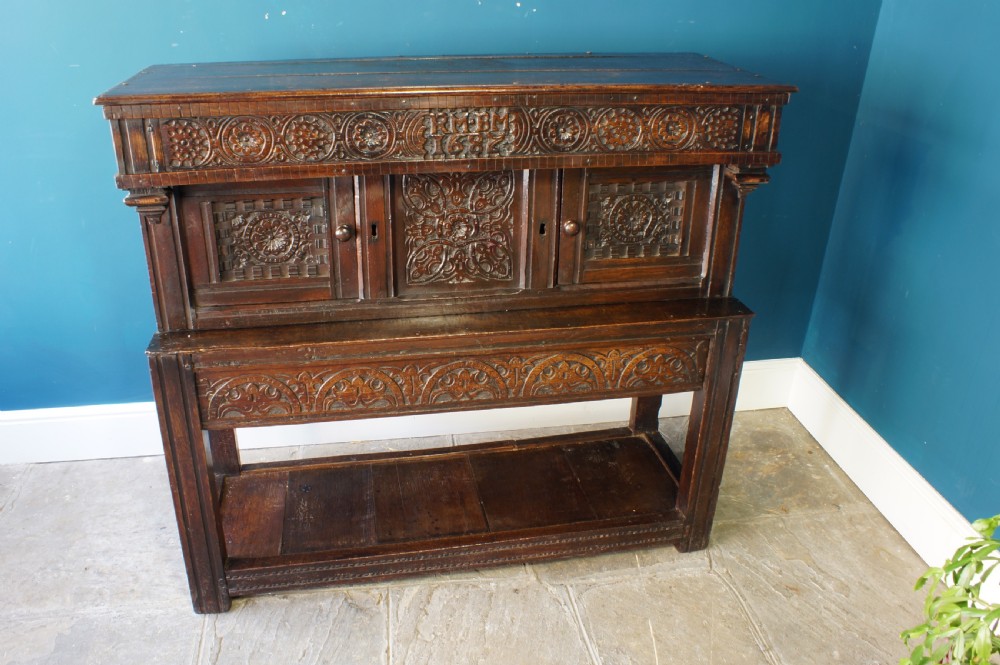 Small 17th Century Court Cupboard