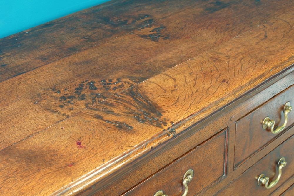 A superb large English 18th Century Oak Dresser base. View X