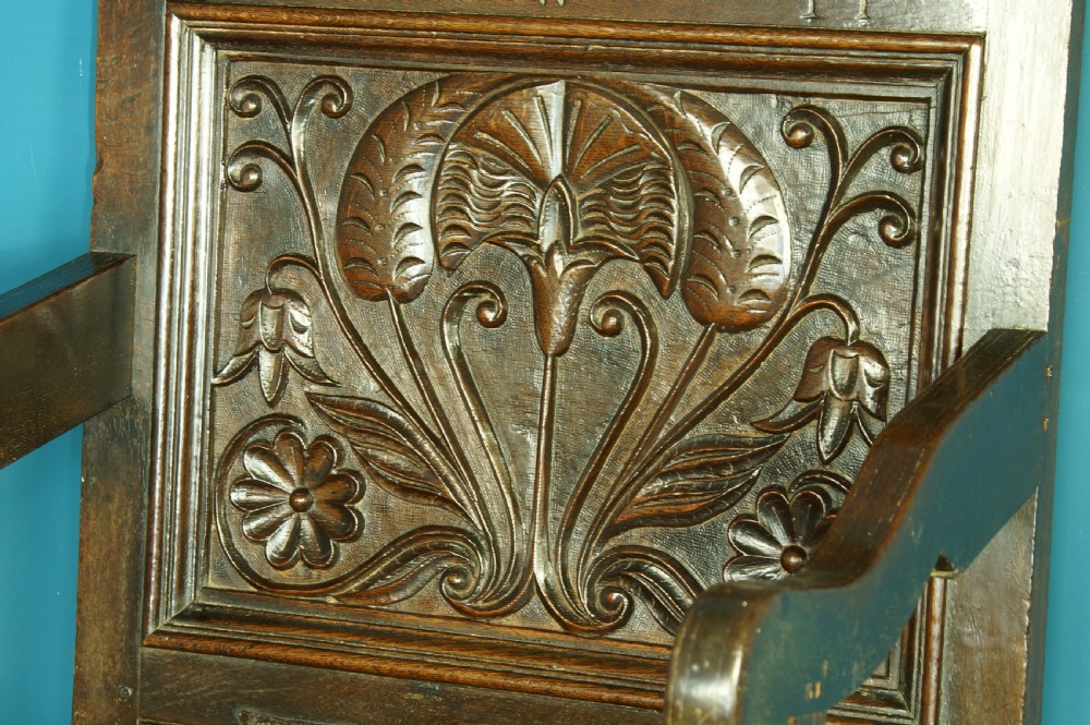 Superb 17th Century Box Seat Lancashire Armchair. View XV