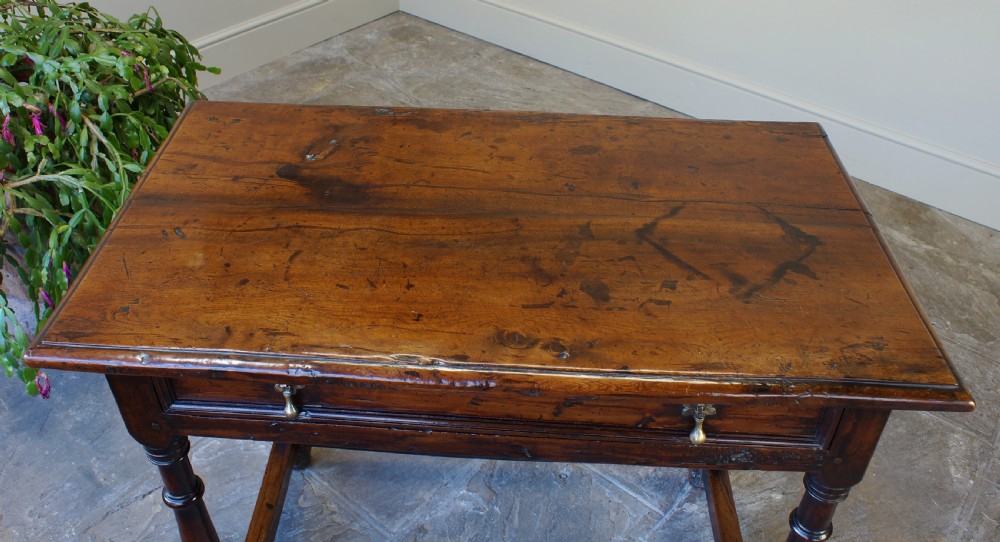 A Rare Late 17th Century Yew Wood Side Table. View VI