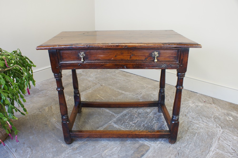 A Rare Late 17th Century Yew Wood Side Table. View VII