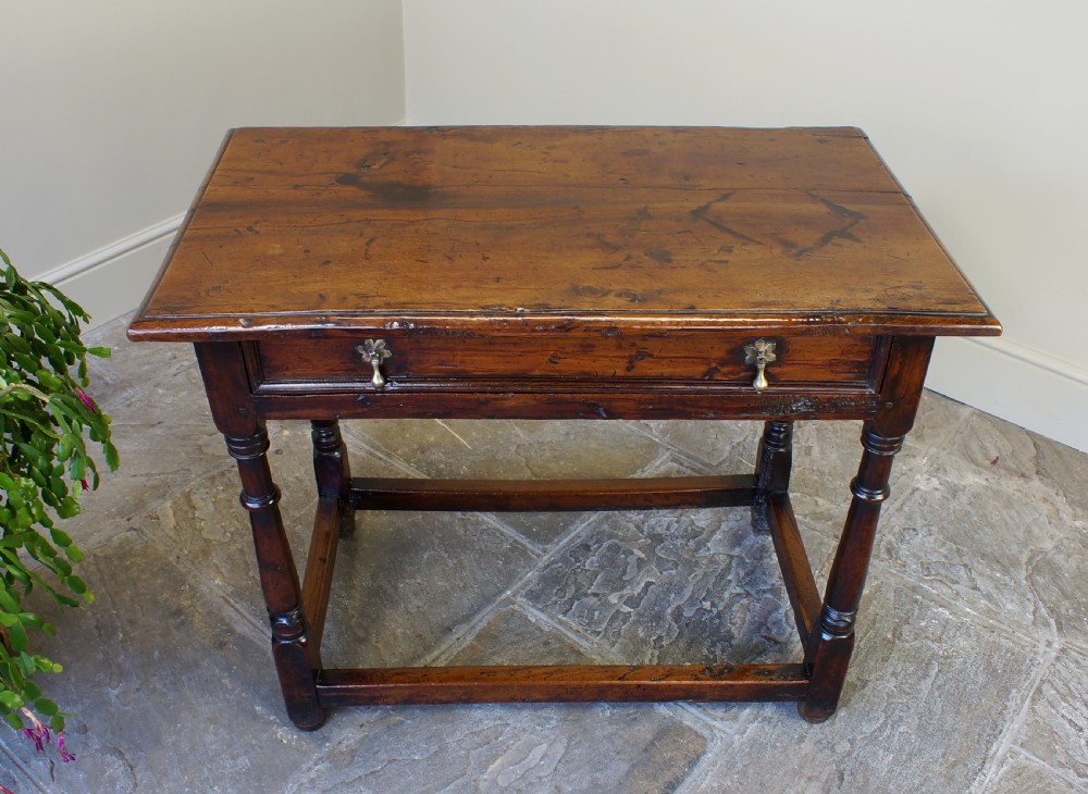 A Rare Late 17th Century Yew Wood Side Table. View VIII