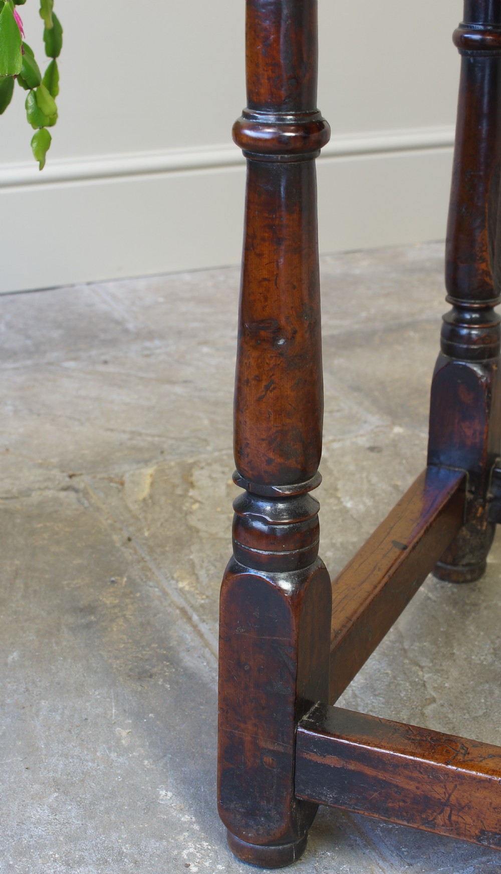 A Rare Late 17th Century Yew Wood Side Table. View XI