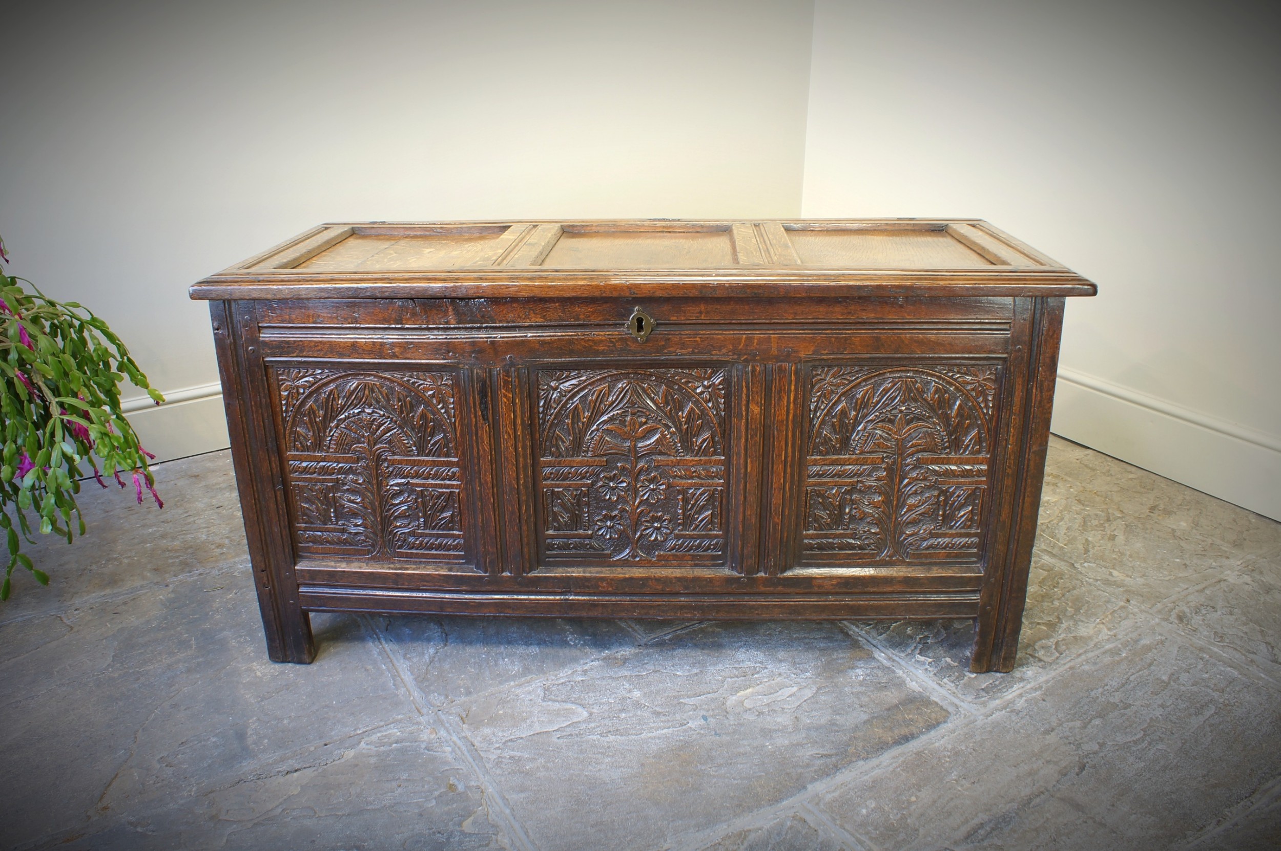 17th Century Oak Coffer.