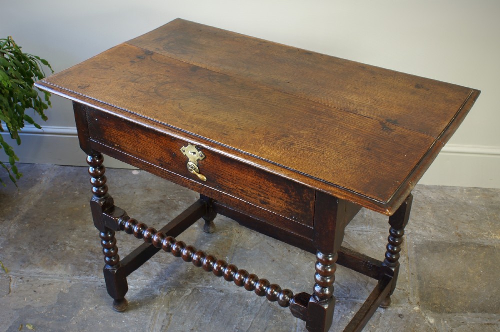 17th Century Oak Side Table. View III