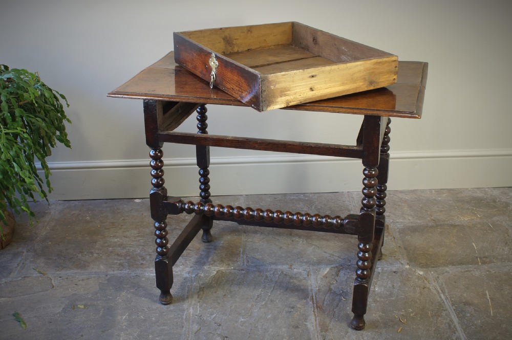 17th Century Oak Side Table. View VI