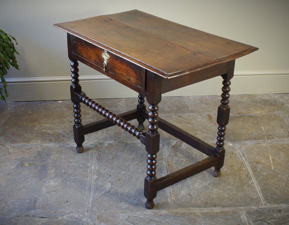 17th Century Oak Side Table. View VII