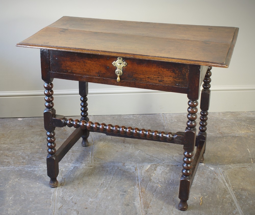 17th Century Oak Side Table. View VIII