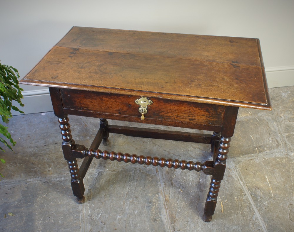 17th Century Oak Side Table. View IX