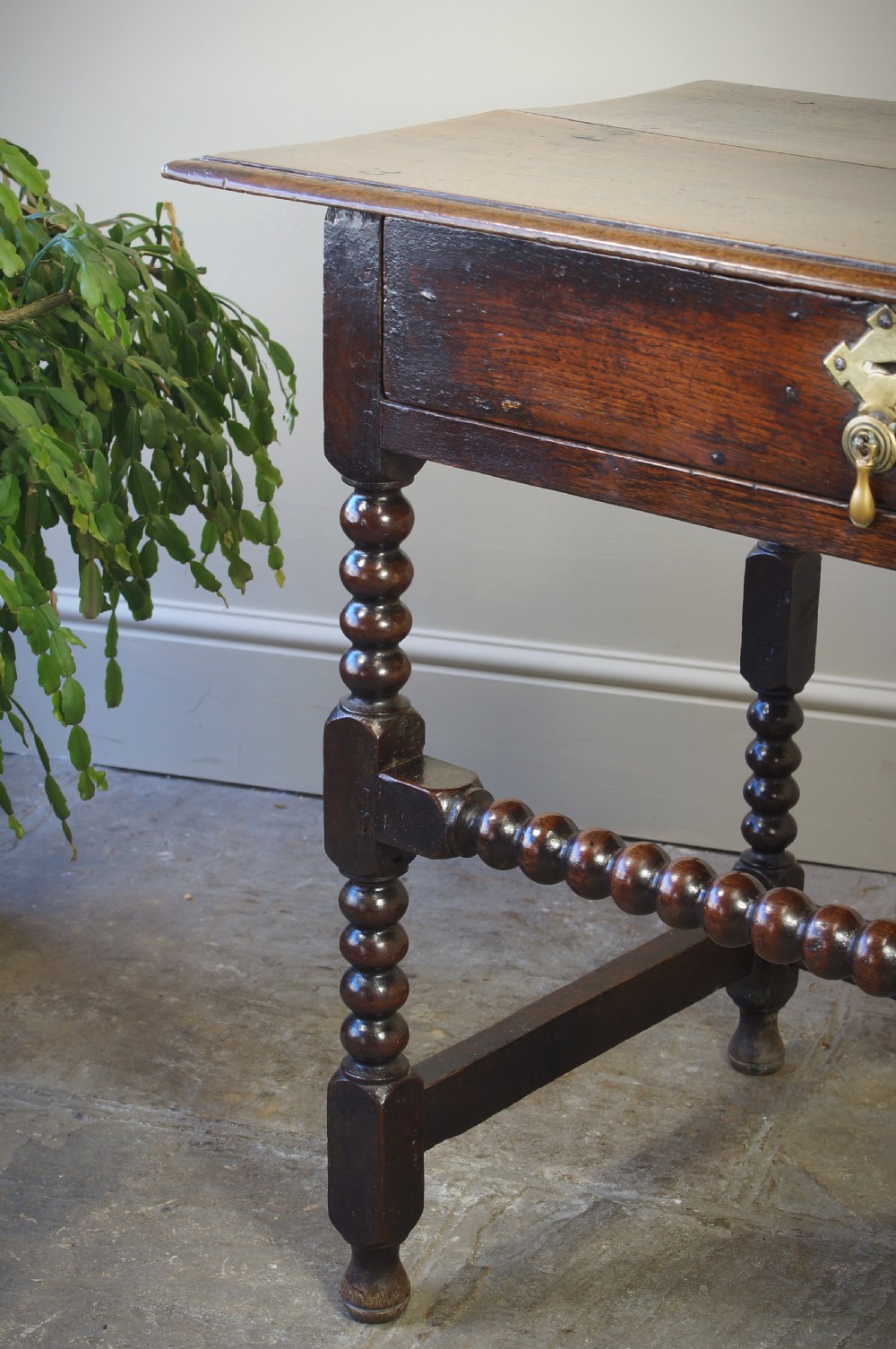 17th Century Oak Side Table. View X