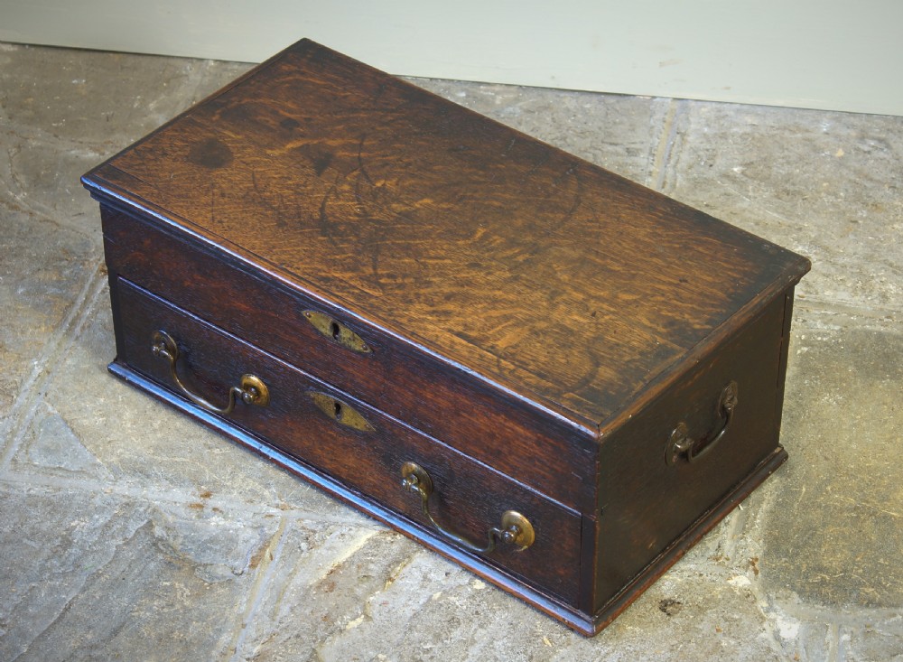 A Small Georgian Oak Desk box.