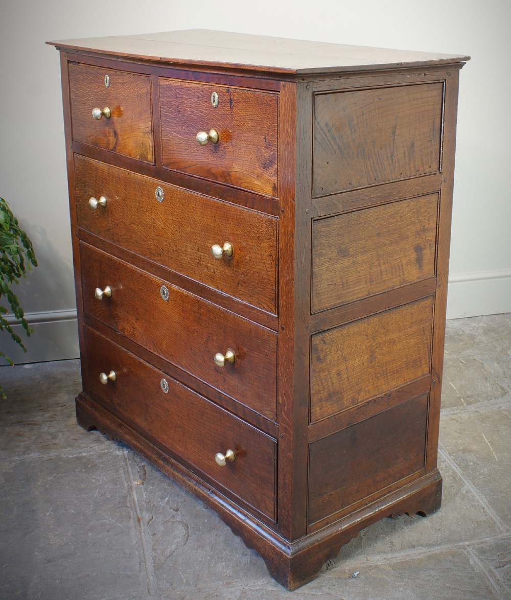 Georgian Oak Chest of Drawers. View VI